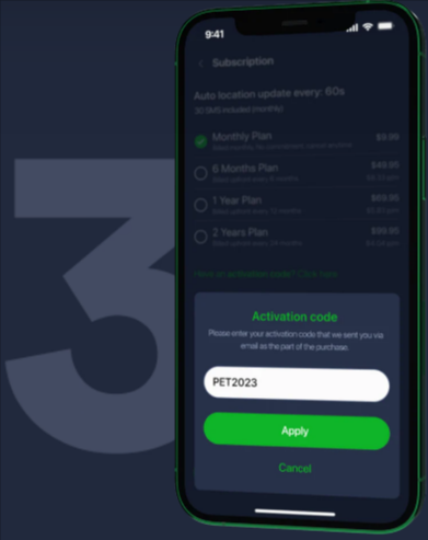 Enter your subscription code